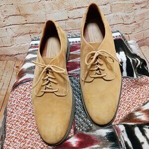 NWOT Bass Men's Tan Suede Waterproof Oxfords Size 12M